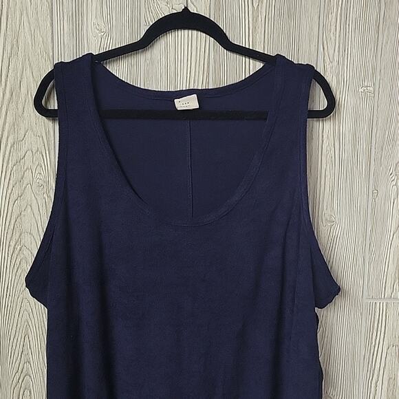 A New Day Navy Blue Sleeveless Terry Tank Dress Swimsuit Coverup Womens 2X NWT - Picture 2 of 12